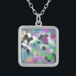 Colorful Confetti Bokeh Stippen Zilver Vergulden Ketting<br><div class="desc">Een mooi,  aangepast grafisch ontwerp,  ideaal om feestelijke en feestelijke briefpapier feestdagen en cadeautjes te bieden,  samen met al uw home decor en cadeautjes voor selecties. Geniet!</div>