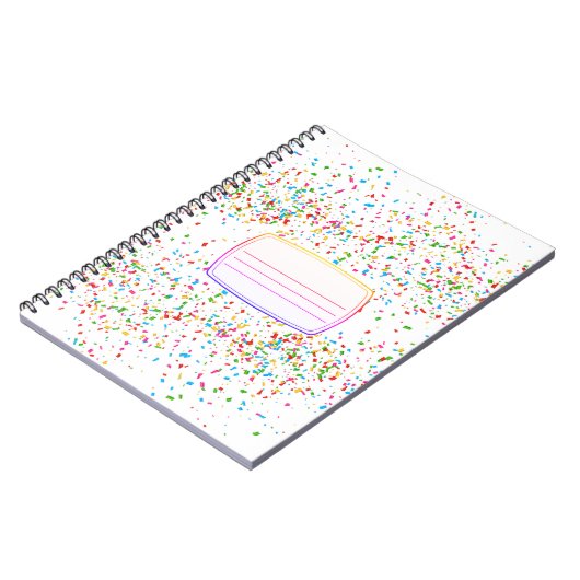 Colorful confetti composito notitieboek (Linkerzijde)