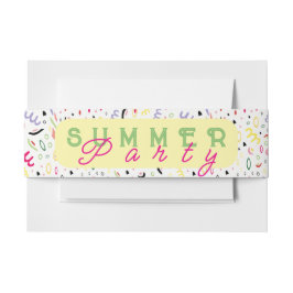 Colorful Confetti Delicate Abstract Summer vibe. Uitnodigingen Wikkel