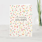 Colorful Confetti Dots Cream Paper Feestdagen Kaart (Voorkant)