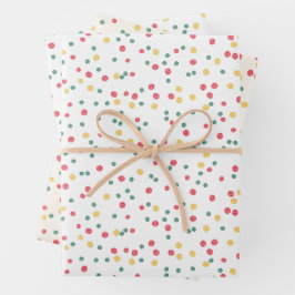 Colorful Confetti Dots Inpakpapier Vel