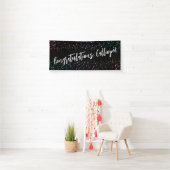 Colorful Confetti Handwriting Gefeliciteerd Spandoek (Insitu)