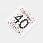 Colorful Confetti Happy 40th Birthday Servet (Hoek)