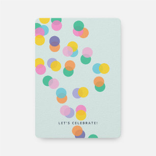 Colorful Confetti Mint Green Kids Birthday Kaart