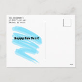 Colorful Confetti Nieuwjaar Blauw vierkant Sjabloo Feestdagenkaart (Achterkant)