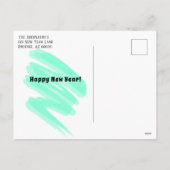 Colorful Confetti nieuwjaar Blauwgroen vierkant Sj Feestdagenkaart (Achterkant)