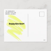 Colorful Confetti Nieuwjaar Geel vierkant Feestdagenkaart (Achterkant)