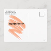 Colorful Confetti nieuwjaar Oranje vierkant Feestdagenkaart (Achterkant)