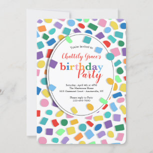Colorful Confetti Party Kaart