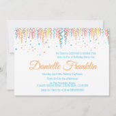 Colorful Confetti Party nodigt uit Kaart (Voorkant)