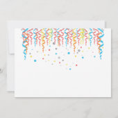 Colorful Confetti Party nodigt uit Kaart (Achterkant)