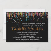 Colorful Confetti Party nodigt uit Kaart (Voorkant)