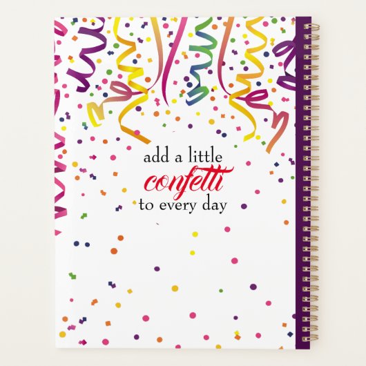 Colorful Confetti Planner (Achterkant)