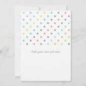 Colorful Confetti Polka Dot Weddenschap Bedankt (Achterkant)