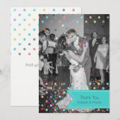 Colorful Confetti Polka Dot Weddenschap Bedankt (Voorkant / Achterkant)
