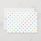 Colorful Confetti Polka Dot Wedding RSVP Kaart (Achterkant)