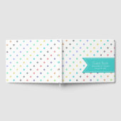 Colorful Confetti Polka Dots Weddenschap Gastenboek (Volledig)