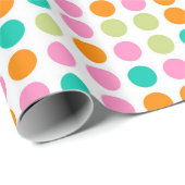 Colorful confetti polka punts retro 60s art cadeaupapier (Rol Hoek)