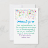 Colorful Confetti retirement party  Bedankkaart (Voorkant)