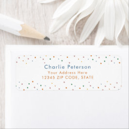 Colorful Confetti Return Address Label
