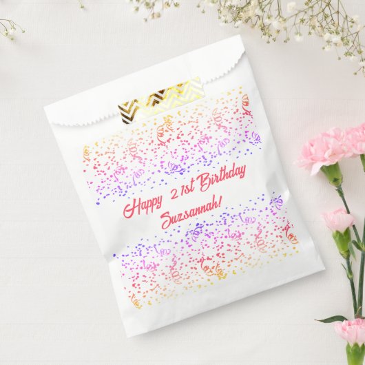 Colorful Confetti Special Occasion Sjabloon Bedankzakje (Gezegeld)