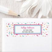 Colorful Confetti Sprinkles | Retouradreslabel Etiket (Insitu)