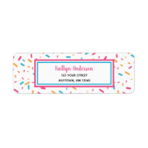 Colorful Confetti Sprinkles | Retouradreslabel