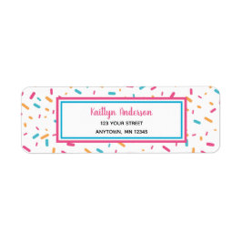 Colorful Confetti Sprinkles | Retouradreslabel Etiket