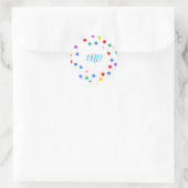 Colorful Confetti Stippen 1st Birthday Sticker (Tas)
