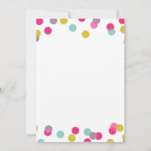 COLORFUL CONFETTI STIPPEN | BIRTHDAY-INVITATIE VAN KAART (Achterkant)