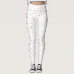 Colorful Confetti Stippen Patroon Leggings<br><div class="desc">Een leuke,  feestelijke en speelse moderne typografie met kleurrijk confetti-stippen patroon. Dit maakt deel uit van het "Ho Ho Ho Colorful Confetti Stippen"-collectie. Er zijn complementaire objecten beschikbaar.</div>