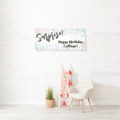 Colorful Confetti Surprise Birthday Party Spandoek (Insitu)