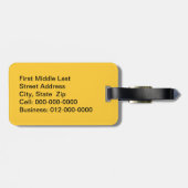 Colorful Confetti Toss Abstracte Naam Bagagelabel (Achterkant horizontaal)