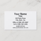 Colorful Confetti Toss Background Event Planner Visitekaartje (Achterkant)