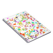 Colorful Confetti Toss Background Notitieboek (Rechterzijde)