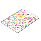 Colorful Confetti Toss Background Notitieboek (Linkerzijde)