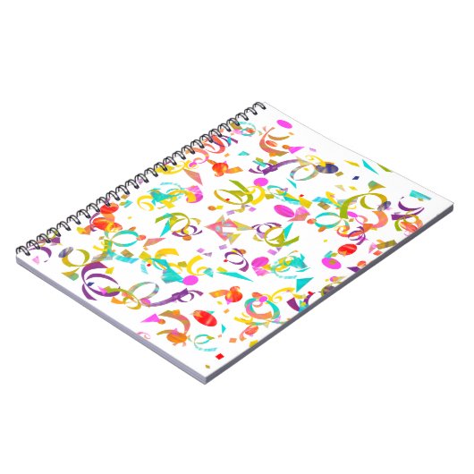 Colorful Confetti Toss Background Notitieboek (Linkerzijde)