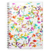 Colorful Confetti Toss Background Notitieboek (Voorkant)