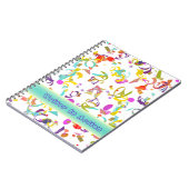 Colorful Confetti Toss Over White Sjabloon Notitieboek (Linkerzijde)