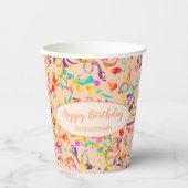Colorful Confetti Toss Special Occasion Custom Papieren Bekers (Voorkant)
