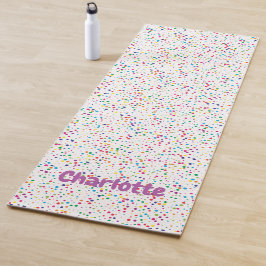 Colorful confetti Yoga Mat