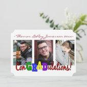 Colorful ConGRADuleringen 3 Foto Afstuderen Kaart (Staand voorkant)