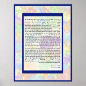 Colorful Conservative Hebew Text Ketubah Poster (Voorkant)