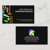 Colorful Construction Handyman Tools Visitekaartje (Voorkant / Achterkant)