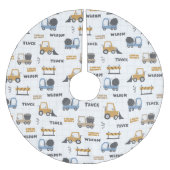 Colorful Construction Trucks Patroon Kerstboom Rok (Voorkant)