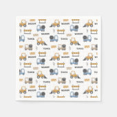 Colorful Construction Trucks Patroon Servet (Voorkant)