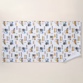 Colorful Construction Trucks Patroon Strandlaken (Voorkant)