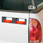 Colorful Contrast Chileense vlag Bumpersticker (Op Truck)