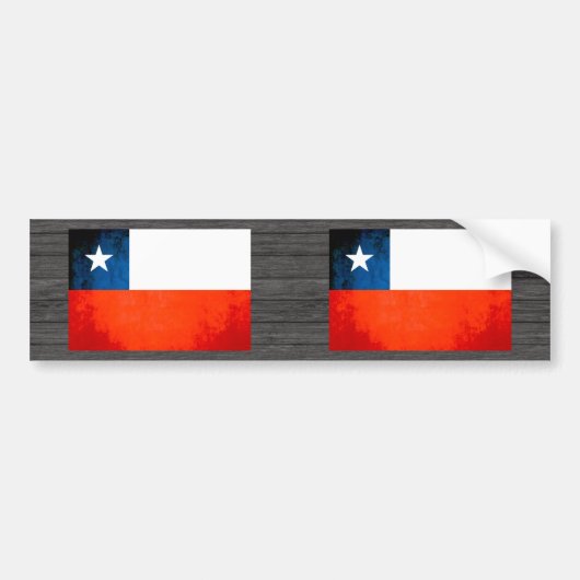 Colorful Contrast Chileense vlag Bumpersticker (Voorkant)