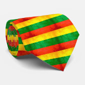 Colorful Contrast Litouwse vlag Stropdas (Opgerold)